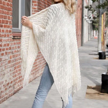 Load image into Gallery viewer, Diagonal Tassel Trim Ruana