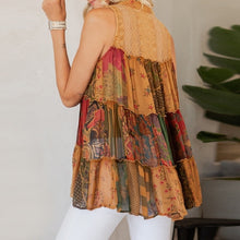 Load image into Gallery viewer, YT Earthy Boho Sleeveless Jhabla Top