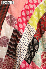 Load image into Gallery viewer, Earthy Tones Patchwork Wrap Skirt