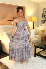 Load image into Gallery viewer, Ocean Mosaic Print Maxi Dress