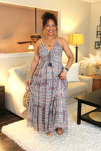 Load image into Gallery viewer, Ocean Mosaic Print Maxi Dress