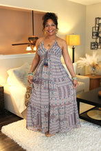 Load image into Gallery viewer, Ocean Mosaic Print Maxi Dress