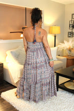 Load image into Gallery viewer, Ocean Mosaic Print Maxi Dress