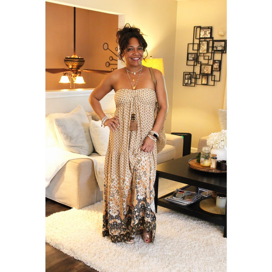 Euro Trip Halter Maxi Dress