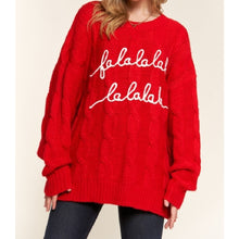 Load image into Gallery viewer, "Falalalala" Holiday Sweater