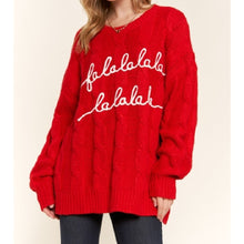Load image into Gallery viewer, "Falalalala" Holiday Sweater