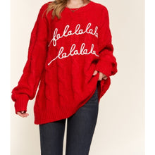 Load image into Gallery viewer, "Falalalala" Holiday Sweater