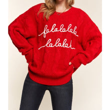 Load image into Gallery viewer, "Falalalala" Holiday Sweater