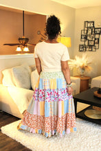 Load image into Gallery viewer, Floral & Sun Crinkled Maxi Skirt
