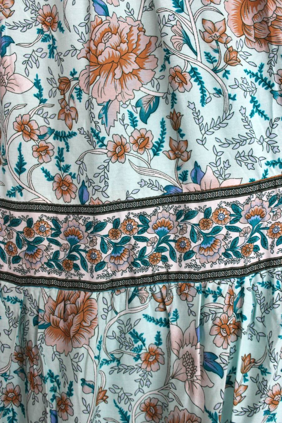 Floral Sea Foam Maxi Dress