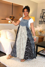 Load image into Gallery viewer, Free Spirited Patchwork Overall Dress