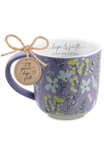 Load image into Gallery viewer, "Hope & Faith" Purple Garden Mug