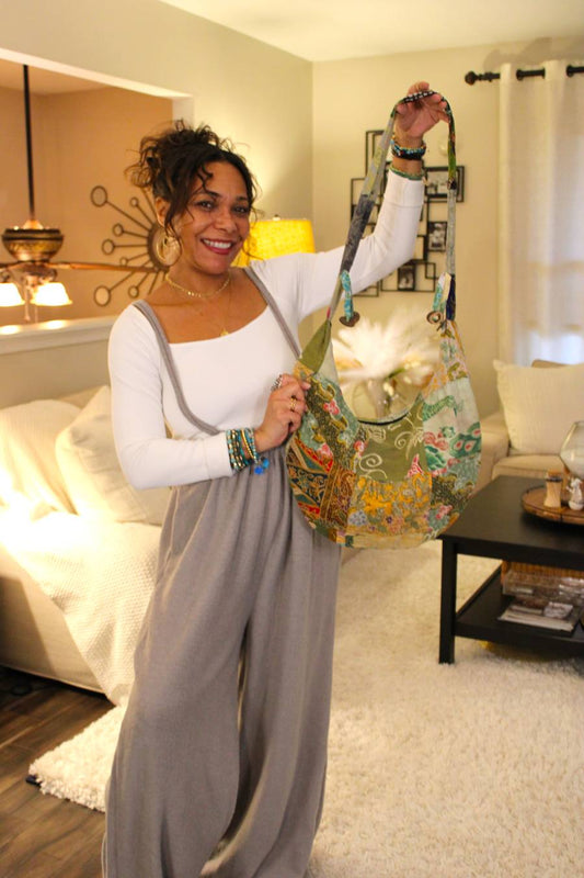 Jasper Recycled Sarong/Sari Purse