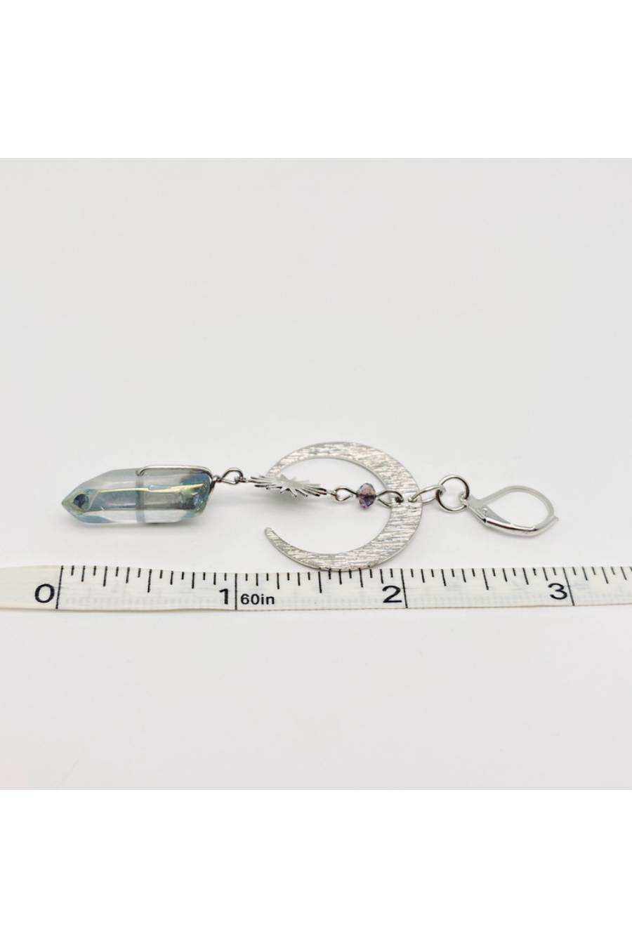 Iridescent Celestial Moon Pillar Earrings