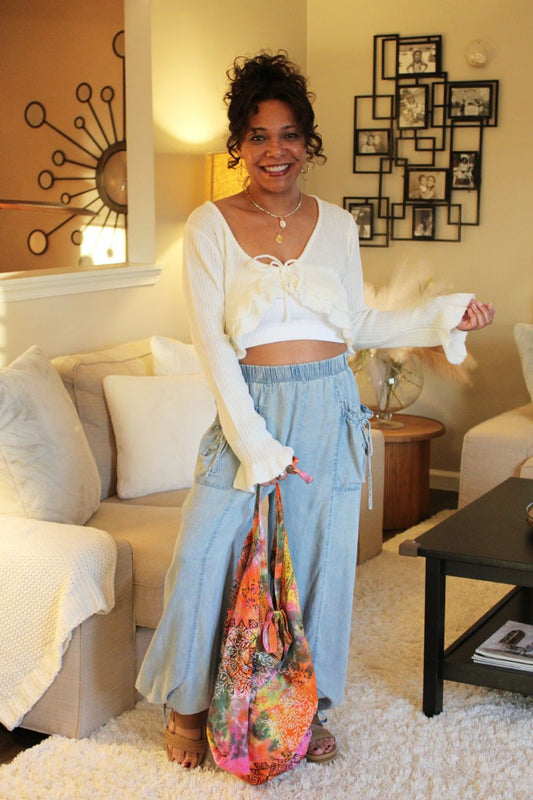 Knit Ruffle Crop Top