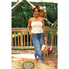 Load image into Gallery viewer, Lace Tie Front Tube Top