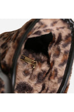 Load image into Gallery viewer, Leopard Faux Fur Shoulder Tote Bag