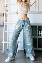 Load image into Gallery viewer, O&H "& Love" Patched Denim Jeans