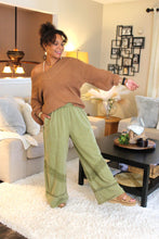 Load image into Gallery viewer, JH Mineral Wash Boho Trim Pants