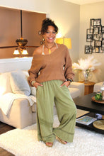 Load image into Gallery viewer, JH Mineral Wash Boho Trim Pants