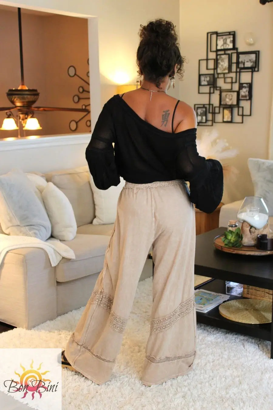JH Mineral Wash Boho Trim Pants