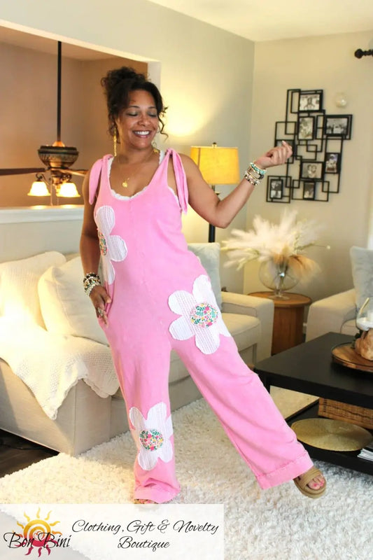 JH Mineral Wash Flower Power Jumpsuit