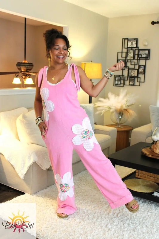 JH Mineral Wash Flower Power Jumpsuit