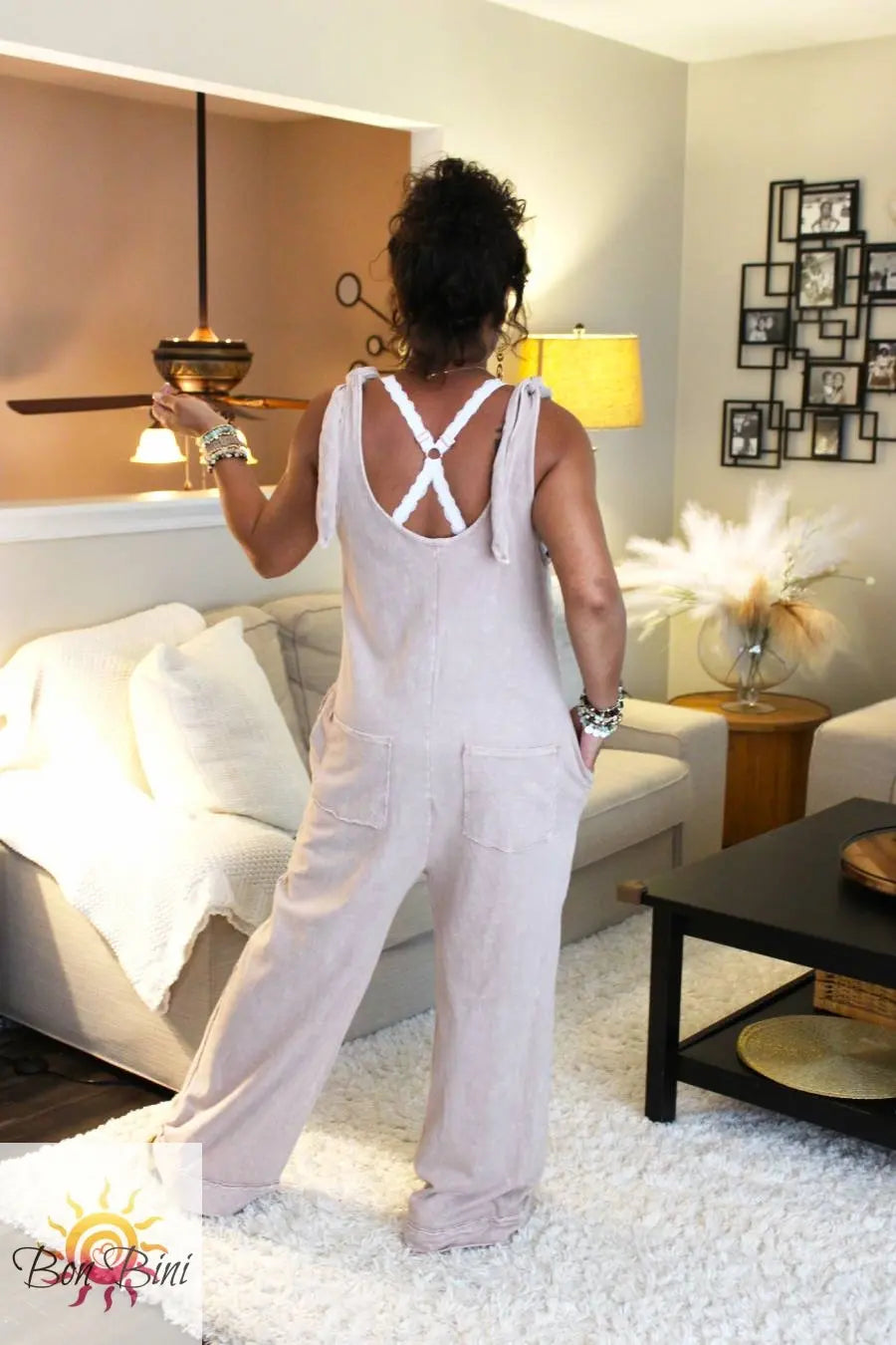 JH Mineral Wash Flower Power Jumpsuit