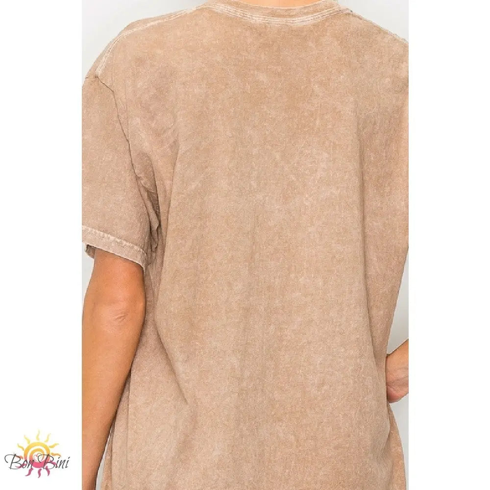 JH Mineral Wash Graphic Butterfly T-Shirt