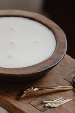 Load image into Gallery viewer, No. 9 Wooden Dough Bowl Candle