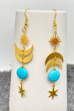 Load image into Gallery viewer, Once In A Turquoise Moon Earrings