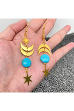 Load image into Gallery viewer, Once In A Turquoise Moon Earrings