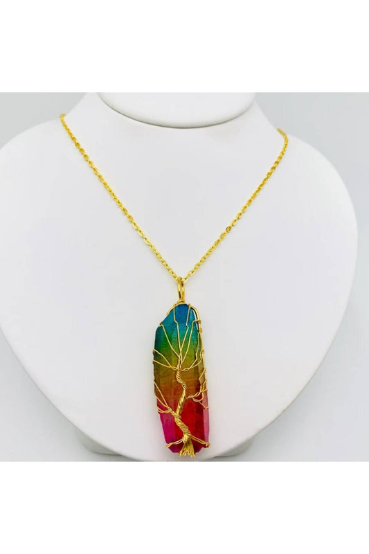 BB One With The Universe Tree Crystal Necklace