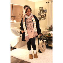 Load image into Gallery viewer, Speckle Stripe Tassel Scarf