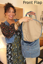 Load image into Gallery viewer, Paige Recycled Jean Crossbody Bag