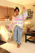 Load image into Gallery viewer, Pastel Peace Rainbow Sweater