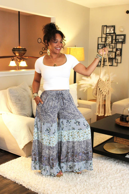 BB Patchwork Bluebell Breeze Palazzo Pants