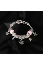 Load image into Gallery viewer, Pink Angels Silver Plated Charm Bracelet