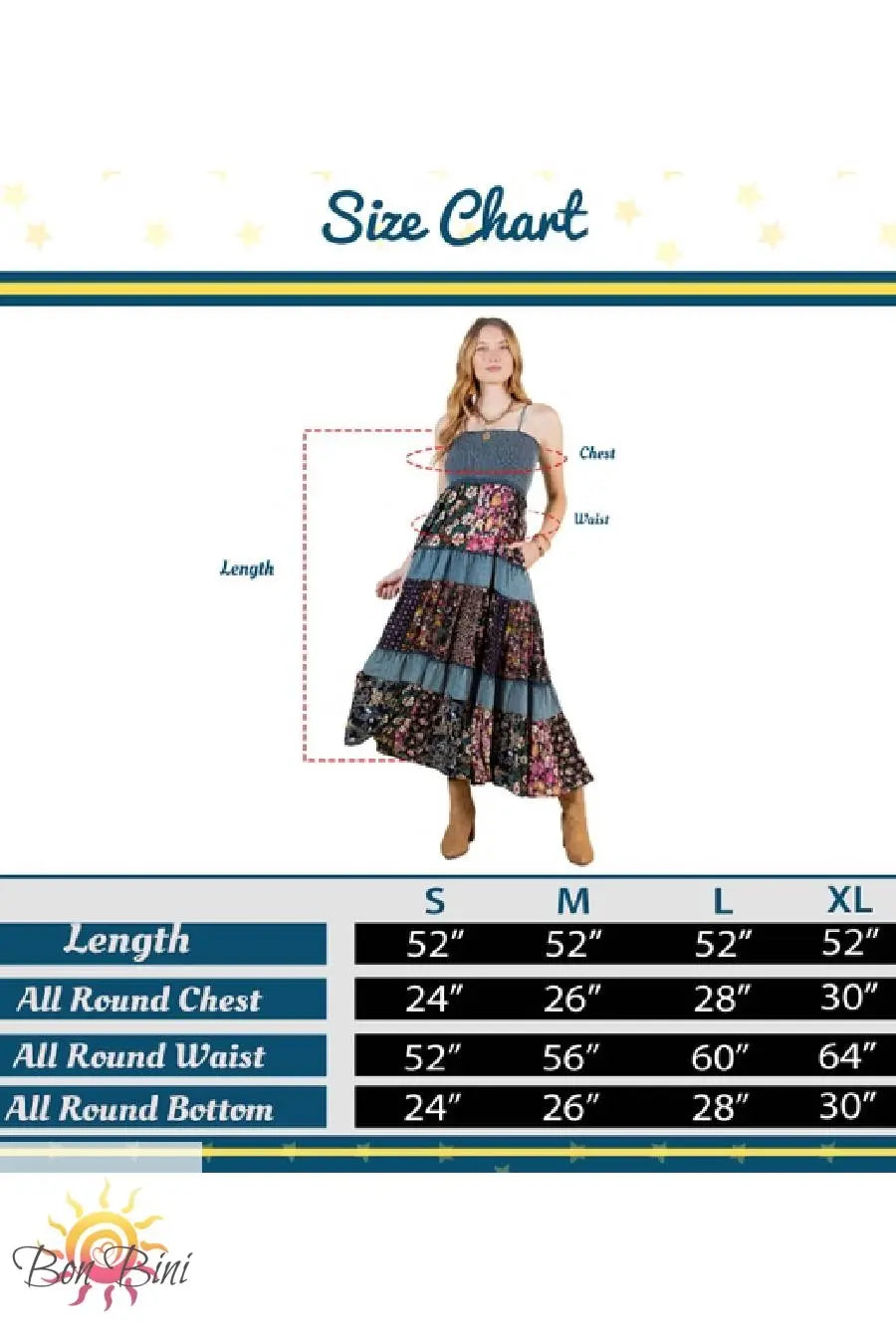 YT Boho Moonlit Magic Patchwork Dress