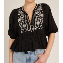 Load image into Gallery viewer, Puff Sleeve Peplum Top