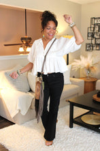 Load image into Gallery viewer, Puff Sleeve Peplum Top