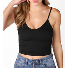 Load image into Gallery viewer, Laura Ribbed V-Neck Crop Top