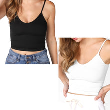Load image into Gallery viewer, Laura Ribbed V-Neck Crop Top