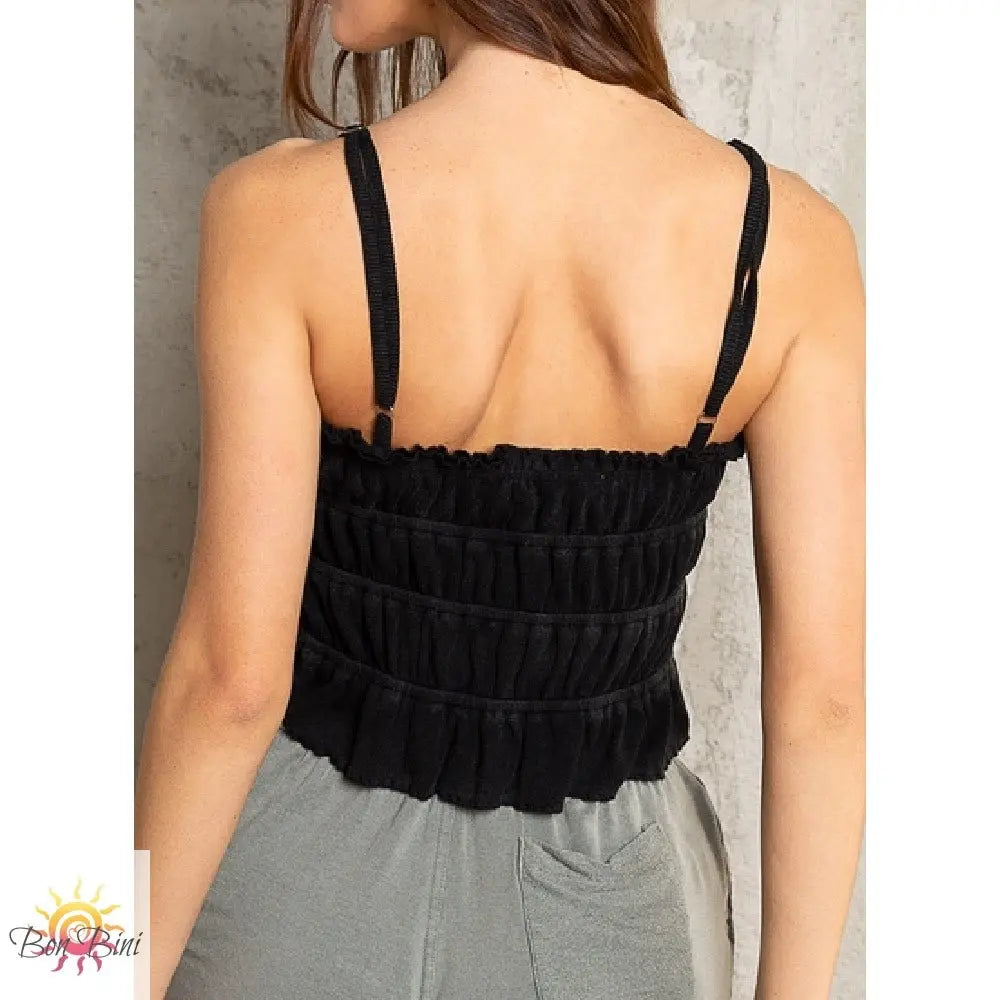POL Ruched Fun Crop Top