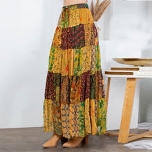 Load image into Gallery viewer, YT Rustic Boho Maxi Skirt