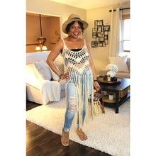 Load image into Gallery viewer, Golden Reef Fringe Top