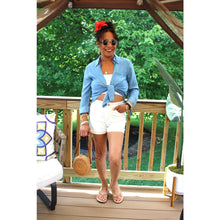 Load image into Gallery viewer, Shaye Button Down Chambray Top
