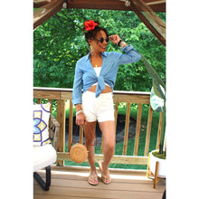 Load image into Gallery viewer, Shaye Button Down Chambray Top