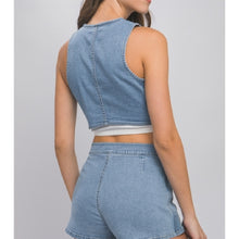 Load image into Gallery viewer, Untamed Denim Button Down Vest