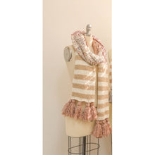 Load image into Gallery viewer, Speckle Stripe Tassel Scarf